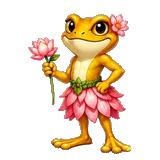 Summer Lotus frog